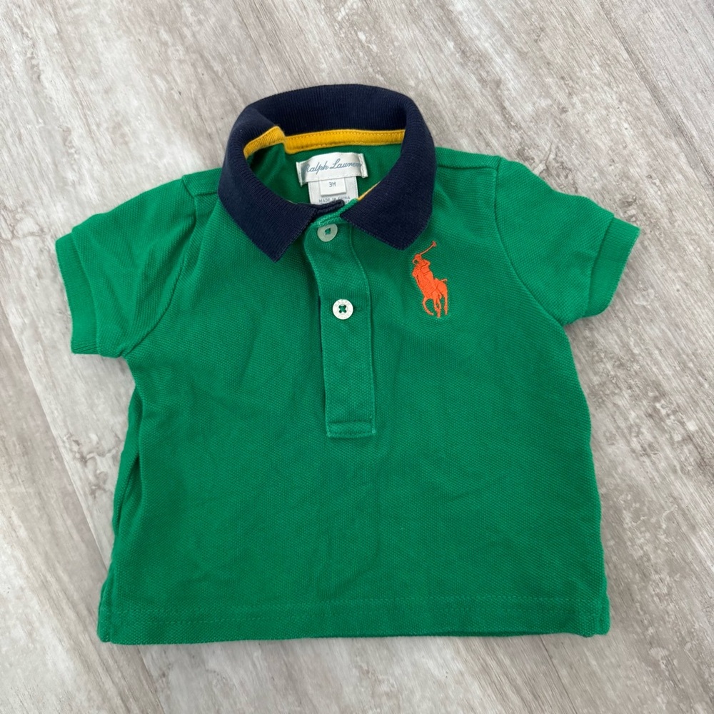 Ralph Lauren Baby Boy Polo Green Big Pony 3 Months
